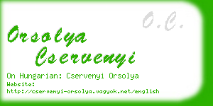 orsolya cservenyi business card